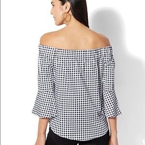 NY&co Gingham Top